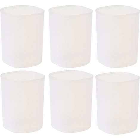 Stiftehalter – Transparenter Acryl-Schreibtischorganizer, 10,1 cm x 7,2 cm – Für Stifte, Bleistifte, Schul- und Haushaltsutensilien – 6er-Set (1/5)
