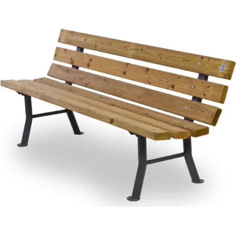 Panca Garden 216 legno pino nordico metallo schienale 190x50x78h Giochipark