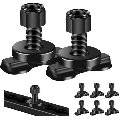 Double lug threaded fitting for L 6000 lbs rail - Rail nut, attachment system for tailgate/trailer/pickup (set of 8) (1/5)