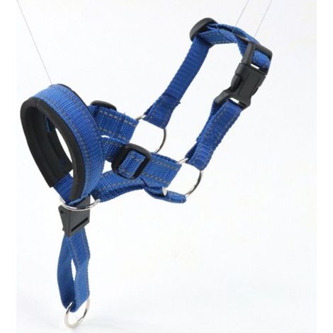 Size 3, Bleu, Pour que votre chien arrête de tirer sur sa laisse, Facile à enfiler, Partie entièrement matelassée sur le museau, Colliers anti-traction pour chiens de taille moyenne (1/5)