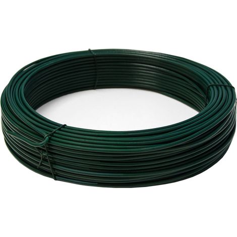 WOLFPACK LINEA PROFESIONAL alambre plastificado verde rollo 25 kg. / nº17 (1/4)