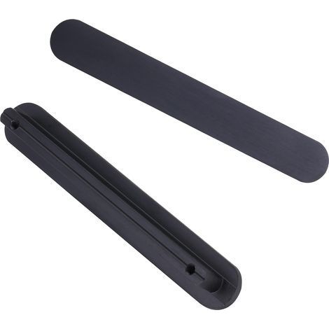 Set di 6 maniglie per mobili in ottone nero spazzolato - Interasse 96 mm - Stile industriale (1/5)