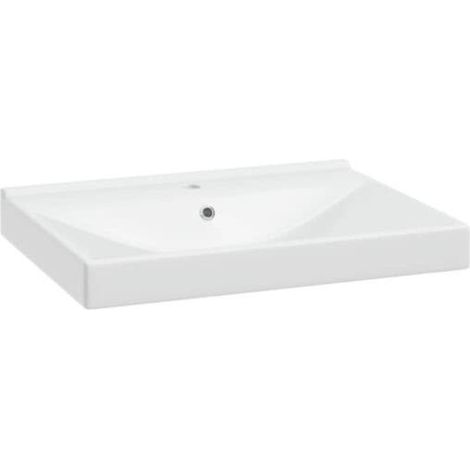 Stilla 61x46x6,5cm lavabo en céramique pour meubles, blanc (VERSO60)