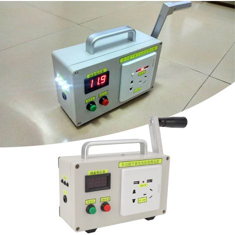 Handkurbelgenerator, manuelle Bedienung, Erdbeben-Nachbebengenerator, USB-Ladefunktion für Mobiltelefone, Ladefunktion, Reisegerät, Notfallgerät für die Wildnis, Version mit Lithiumbatterie. (1/5)