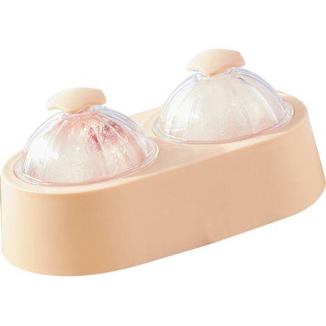 Moule à glaçons double boule, bac à glaçons rond avec couvercle, pour la cuisine, la maison, les cocktails, le café et le whisky, rose sakura (1/5)