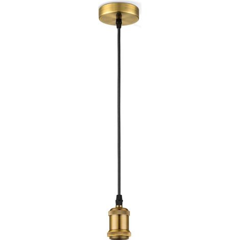 Lampada a sospensione globo oliver, in ottone anticato, lampadina non inclusa, glb a33 (1/5)