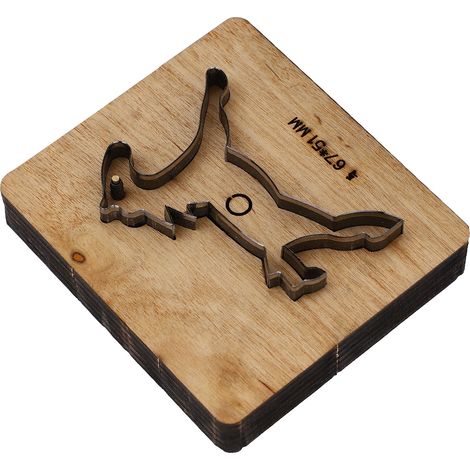 Matrice de découpe pour cuir en forme de cheval, bords nets, en acier allié, 67 x 51 mm (1/5)