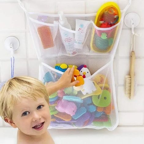 Rangement pour jouets - 33 x 45 cm - Ventouse - Facile à nettoyer (1/4)