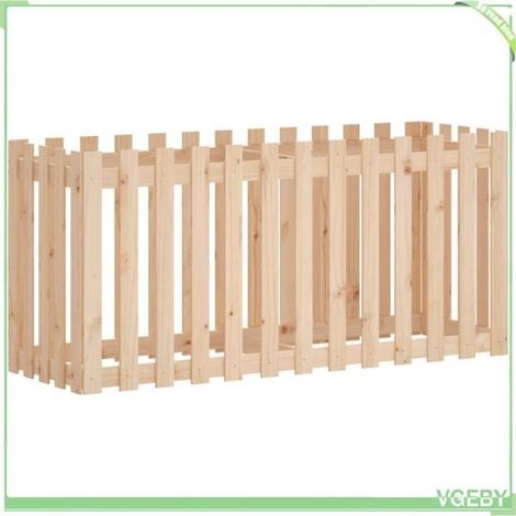 Lit surélevé de jardin - FAFEICY - 832497 - Pin massif non traité - Rectangulaire 150x50x70 cm - Assemblage requis (1/5)