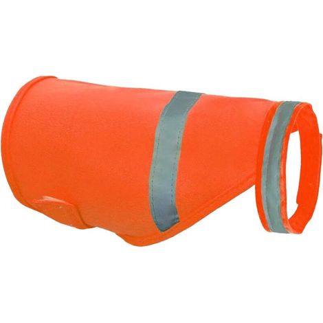 Gilet de sécurité réfléchissant haute visibilité pour chien, orange, taille L, idéal pour le travail en extérieur et les promenades.