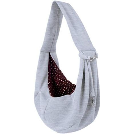 Sollbry Sac de Transport pour Chat/Chien, Single-épaule Sling Sac de Transport pour Chien et Chat Animaux de Compagnie Sling Sac Transporteur Titulaire, Gris (1/4)