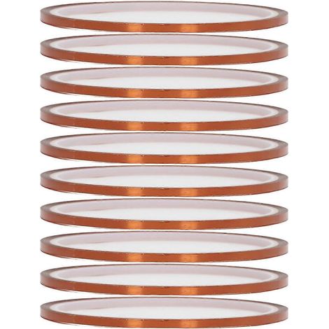 10 Stück Hochtemperatur-Klebeband, dunkelbraun, isolierend, aus Polyimidfolie, 3 mm, für Transformatoren