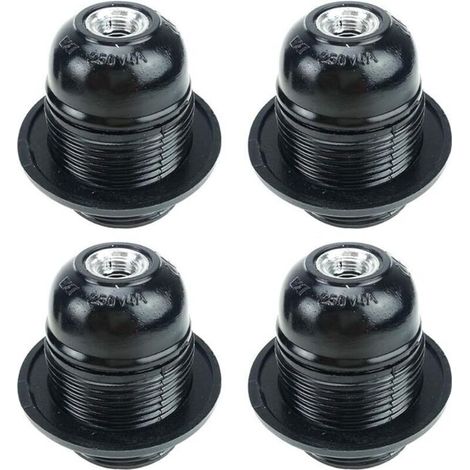 4 pièces E27 bakélite autobloquant porte-lampe à dent complète vis à tête en aluminium support de lampe en bakélite support de lampe (1/3)