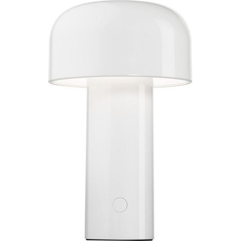 [NEUWERTIG] B-Ware Flos Bellhop Led Akkuleuchte Weiß Sockelleuchte Schirm ø12,5cm Micro Usb C H21cm