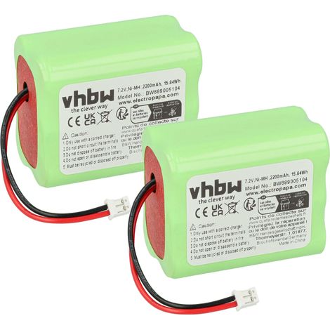 vhbw 2x batería compatible con Ape Labs LightCan SE, LightCan, LightCan V2 LED, lampara a batería (2200 mAh, 7,2 V, NiMH) (1/4)