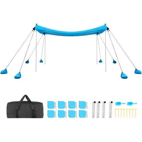 Tente de Plage 3x3x2 m - Abri Soleil UPF50+ Portable (1/5)