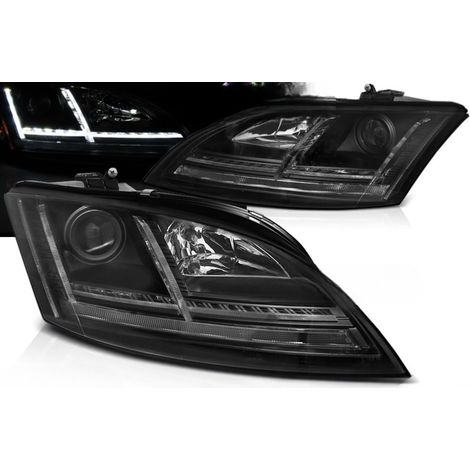 Paire de feux phares Audi TT 8J de 2006 a 2010 Daylight led noir Halogène Dynamique-30712700