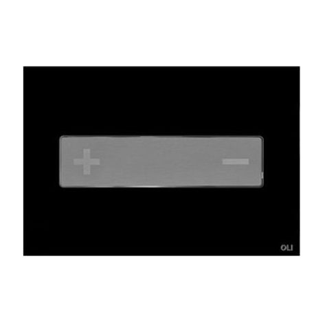 OLI 054562 OCEANIA Placa De Accionamiento Vidrio Negro / Inox Cepillado - ref: 054562 (1/2)