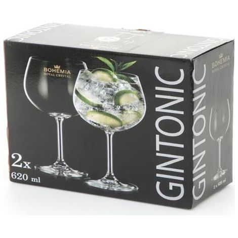 BOHEMIA copas gin tonic royal 620 ml , Copas gin tonic royal 620ml Las copas de cóctel Bohemia Royal Gin Tonic impresionan con su cristal finamente mecanizado para obtener el m (1/2)