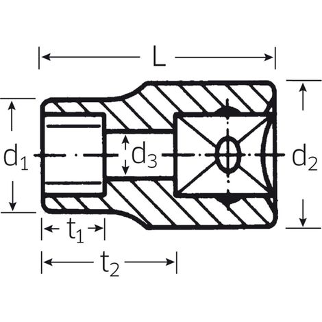 Clé à douille Stahlwille 02270008 3/8'' E8 TORX (1/2)