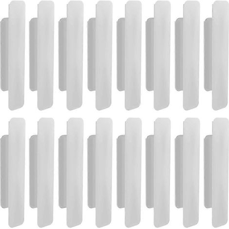 paires de poignées adhésives pour portes coulissantes, poignées de porte coulissantes en plastique à pousser-11X2.3X2CM-White (1/3)