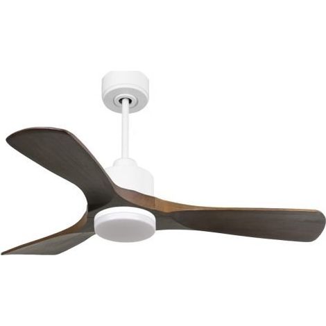 Modulo Ventilateur de plafond pour chambres avec Lumière blanc et bois massif sombre 10 à 25 m² KLDC4SlimP642DwL1WiSlim (1/5)