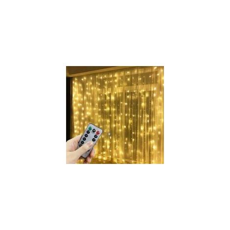 Guirlande lumineuse LED USB de Noël, rideau lumineux décoratif pour mariage et fêtes de fin d'année 2024 (FMY)