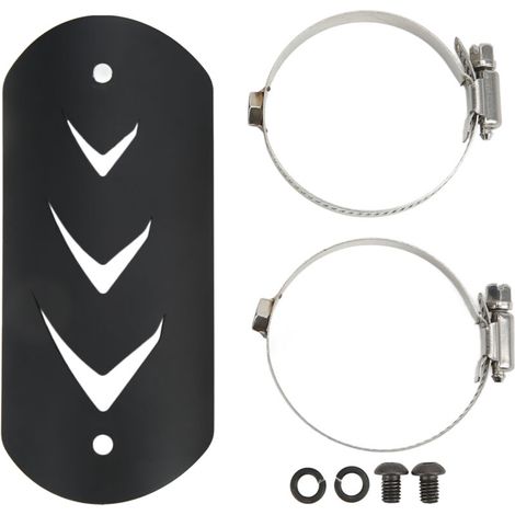 Exhaust heat shield, exhaust muffler tube protector, stainless steel heat shield cover, exhaust tube protector (black tone). (1/5)
