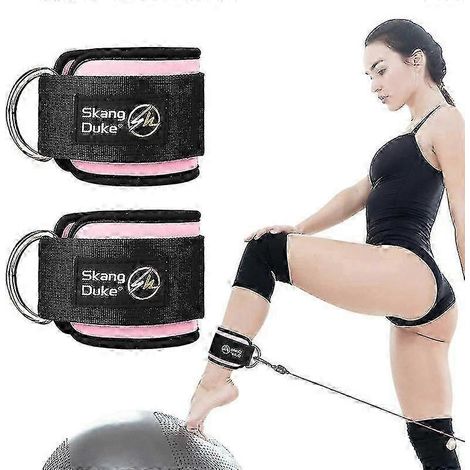 Sangles de cheville ajustables pour appareils de musculation à câbles, sangles d'entraînement pour les jambes (extensions de jambes, exercices pour les fessiers, etc.), accessoires de fitness pour fem (1/5)
