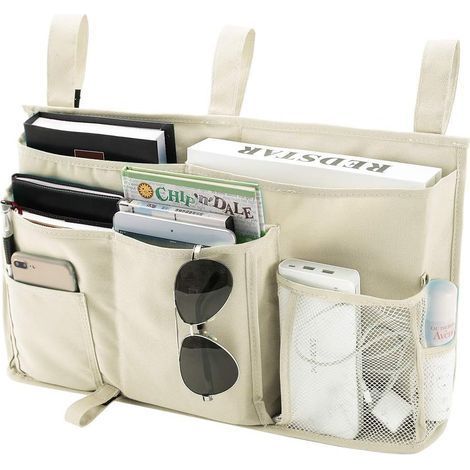 Sac de rangement pour lit superposé, sac de rangement pour lit suspendu, 8 poches, pour lit de chambre d'étudiant, lit d'hôpital, barreaux de lit pour bébé, 600D Oxford Cloth (1/5)