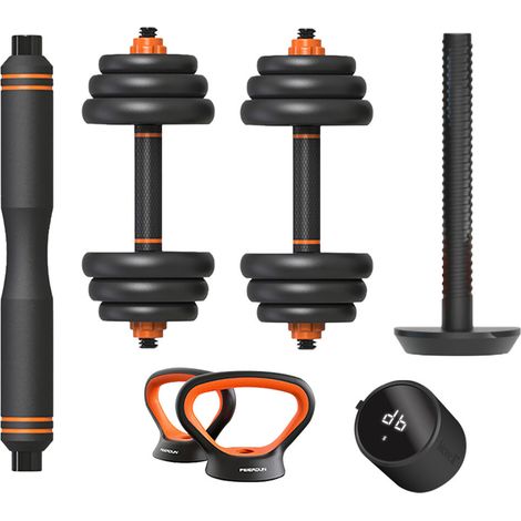Kit de Musculação Halteres + Barra + Kettlebell Xiaomi FED 20kg (1/5)