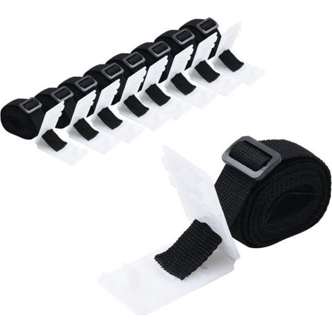 Fixations de rouleau de couverture de piscine - VIDAXL - 8 pcs 1,8 m - Noir - Universelles - Résistantes aux UV-Ywey (1/4)