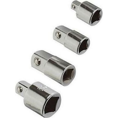 Set Adattatori Presa 1/4 3/8 1/2 Pollici – Acciaio Cromo Vanadio Nichelato Resistente alla Corrosione – Design Robusto per Officina e Fai da Te (1/4)