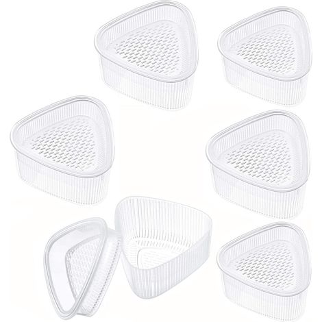 6 Pièces Moule à Sushi Triangulaire, Boule Riz Bento Moule, Surface Antiadhésive Facile Nettoyer, DIY Cuisine, Restaurants Sushi, Cuisine Japonaise (1/5)