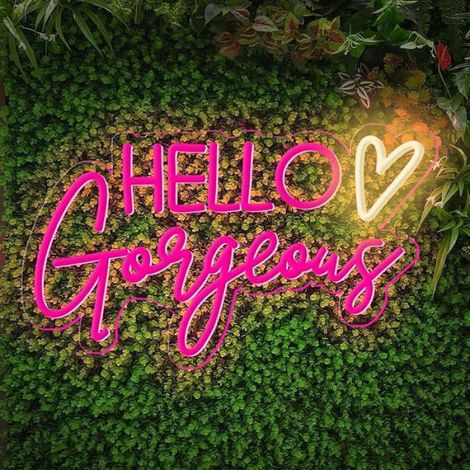 Bonjour magnifique néon signe rose néon USB LED pour la maison anniversaire toile de fond Bacelorette partie décor salle avec (1/5)