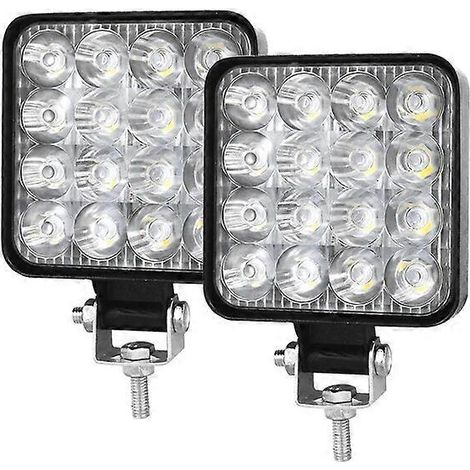 Auxtings 1-10PCS Projecteur LED 18W 42W 48W Spot 12V 24V pour moto, camion, bateau, tracteur, remorque tout-terrain, 2 projecteurs LED 3,3 pouces 48W (1/5)