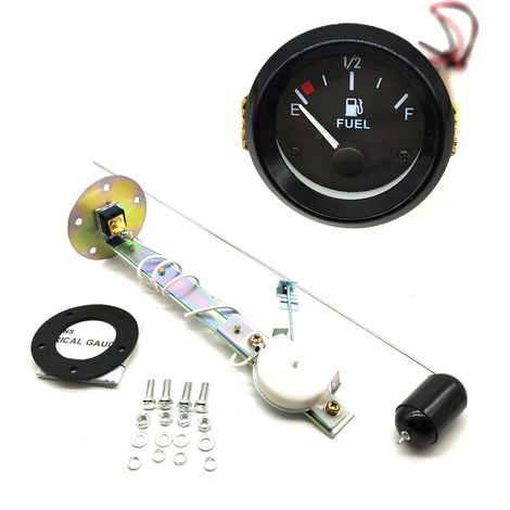 Tankanzeige mit Sensor, 52 mm E-1/2-F Zeiger, 12 V, universeller Ölstandssensor für Auto, SUV, Boot, Yacht, LKW, Wohnmobil