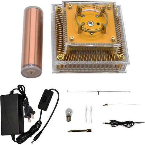 Kit DIY Mini Musique Bobine Tesla Haut-parleur Plasma Générateur d'Arc Tesla Résonant-US- (1/5)