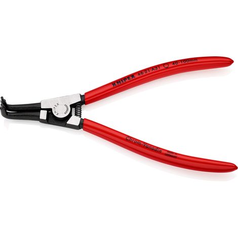 Knipex Pinza per Anelli di Sicurezza per Anelli di Sicurezza Esterni Su Alberi Bonderizzata Nera, Rivestiti in Resina Sintetica 200 Mm 46 21 A31 (1/4)