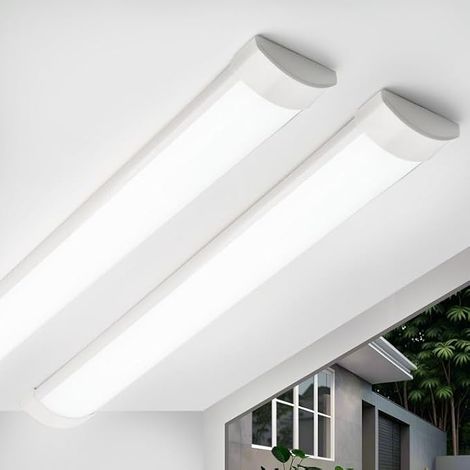 Lot de 2 Réglette LED 120cm 6500K, Ultra Fin Tube (1/5)