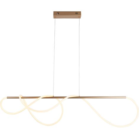 Endon Attalea Lampada a sospensione a LED in stile moderno, design moderno, tubo flessibile in silicone, finitura oro satinato (1/5)