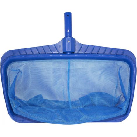 Kit de nettoyage des déchets pour piscine, râteau à feuilles robuste, en plastique bleu, cadre renforcé (1/4)