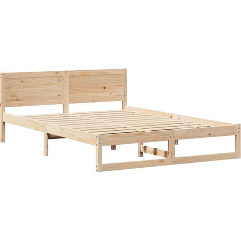 Lit double,Lit adulte,Cadre de lit Marron 160 x 200 cm Bois de pin massif CFW6049157 (1/5)