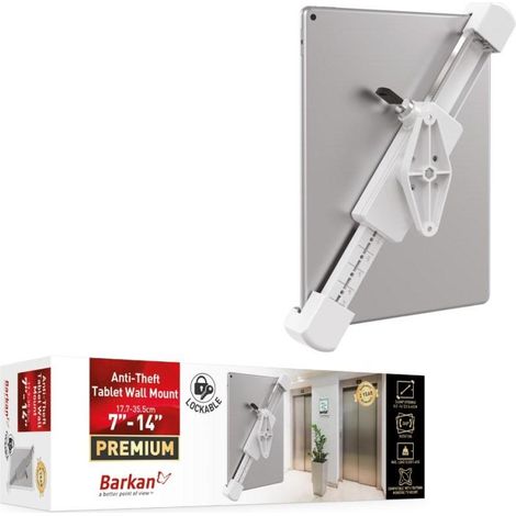 Barkan Soporte de pared bloqueable blanco gris 228 mm