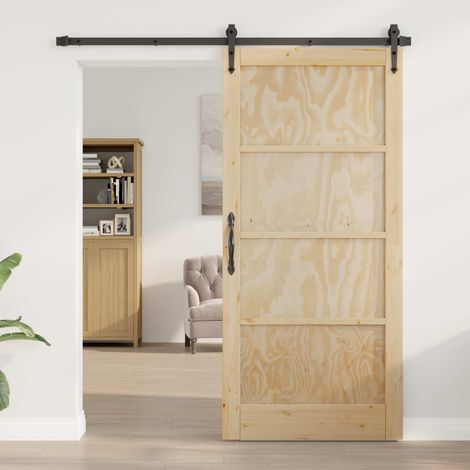 vidaXL Porte intérieure Naturel 93 x 202 cm Contreplaqué