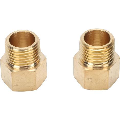 Adaptateur de Raccord de Tuyau en Laiton NPT 1/2 Pouces, Connecteur Robuste pour l'air, l'eau, 'huile, le Carburant, Construction en Laiton Durable pour les Applications Domestiques et (1/4)