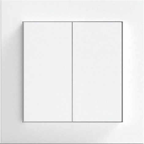 Interrupteur mural Bluetooth autonome avec double bascule et cadre Smart Home Bluetooth Mesh Blanc pur (1/4)