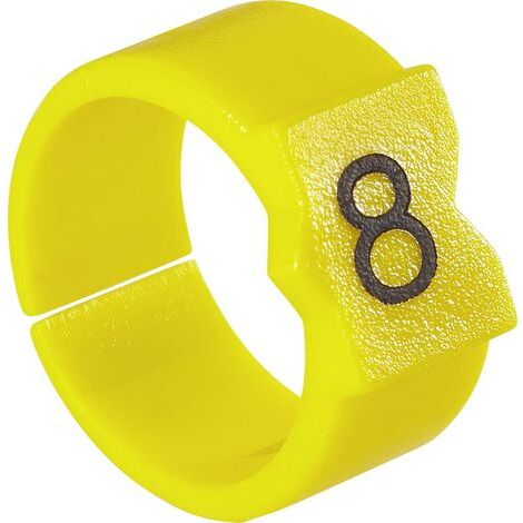 TE Connectivity STD09Y-6 Clip de marquage Impression 6 Plage de Ø extérieur 3.25 à 4.50 mm 746782-00 (1/5)