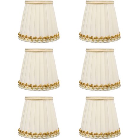 Lot de 6 petits abat-jour souples, faciles à installer et légers, pour ampoule E14, pour chambre ou hôtel. (1/5)