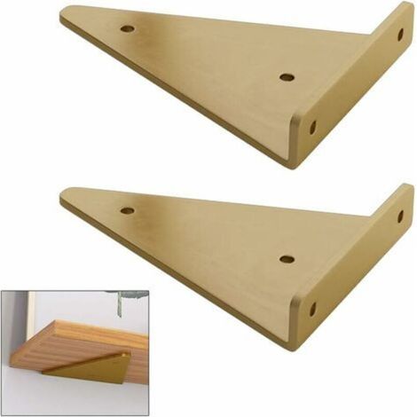 Support métallique flottant, étagère murale invisible, chambre, salon, salle de bain, décoration à faire soi-même, 2 pièces (8x1-AquaForge) (1/3)